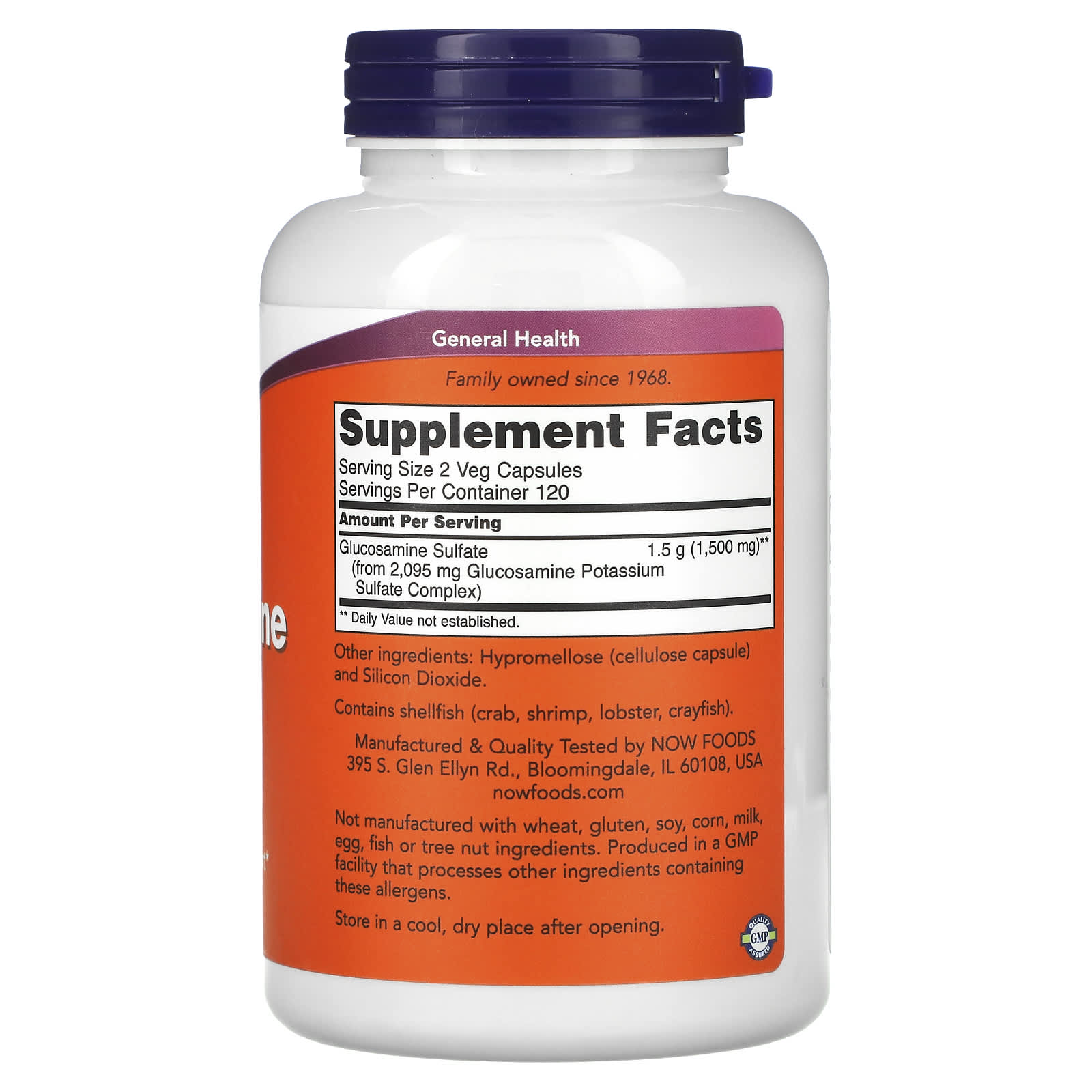 나우푸드 글루코사민 설페이트 750mg 240캡슐, 1개 - 상세 이미지 2