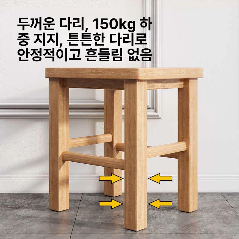 편백나무의자 일본 우드 히노끼 다용도 원목 좌석 목욕 내추럴 우드 사각 스툴 35cm 높이 - 상세 이미지 3
