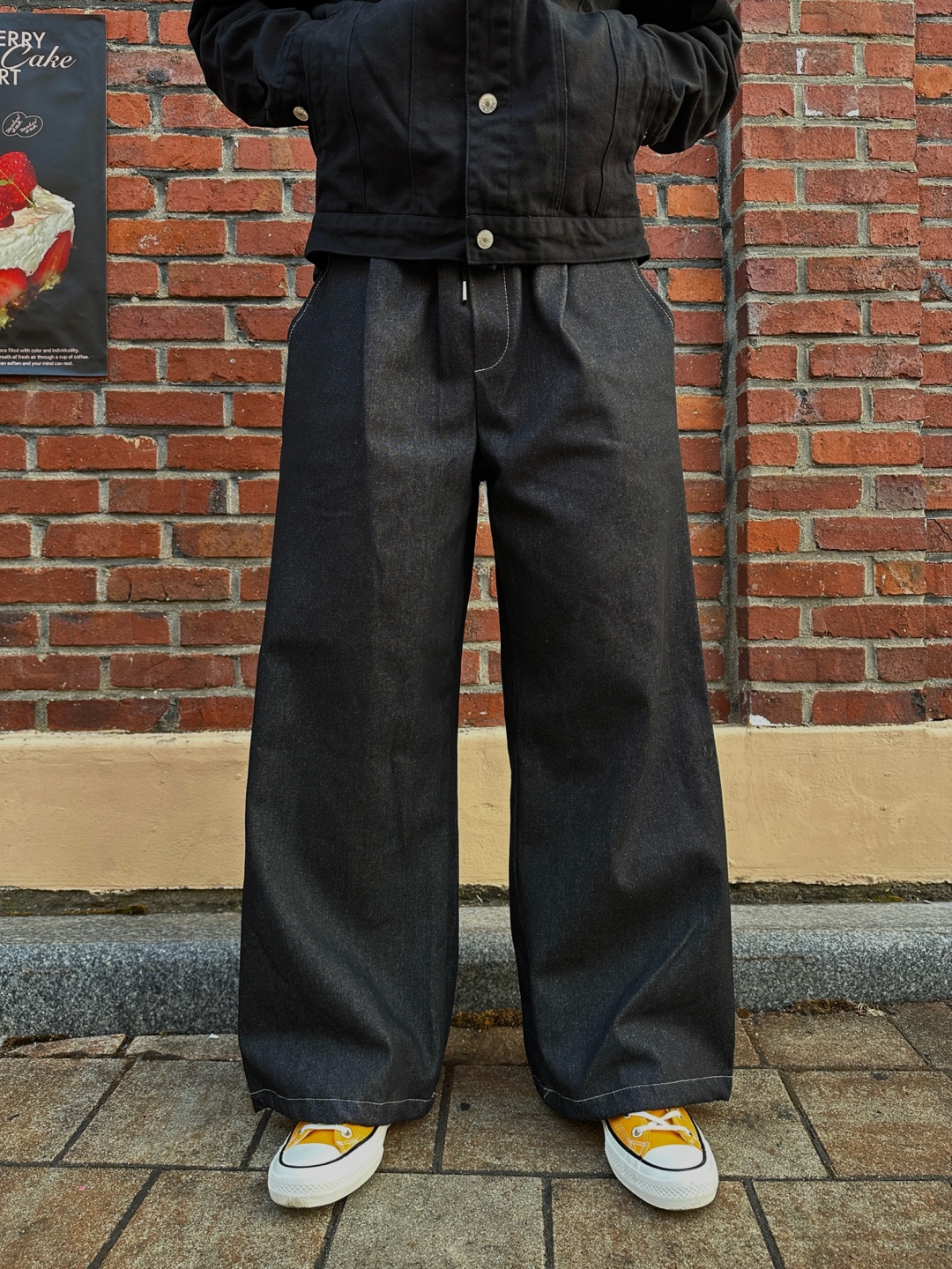 남자생지데님 흑청바지 남자와이드청바지 이미지 6