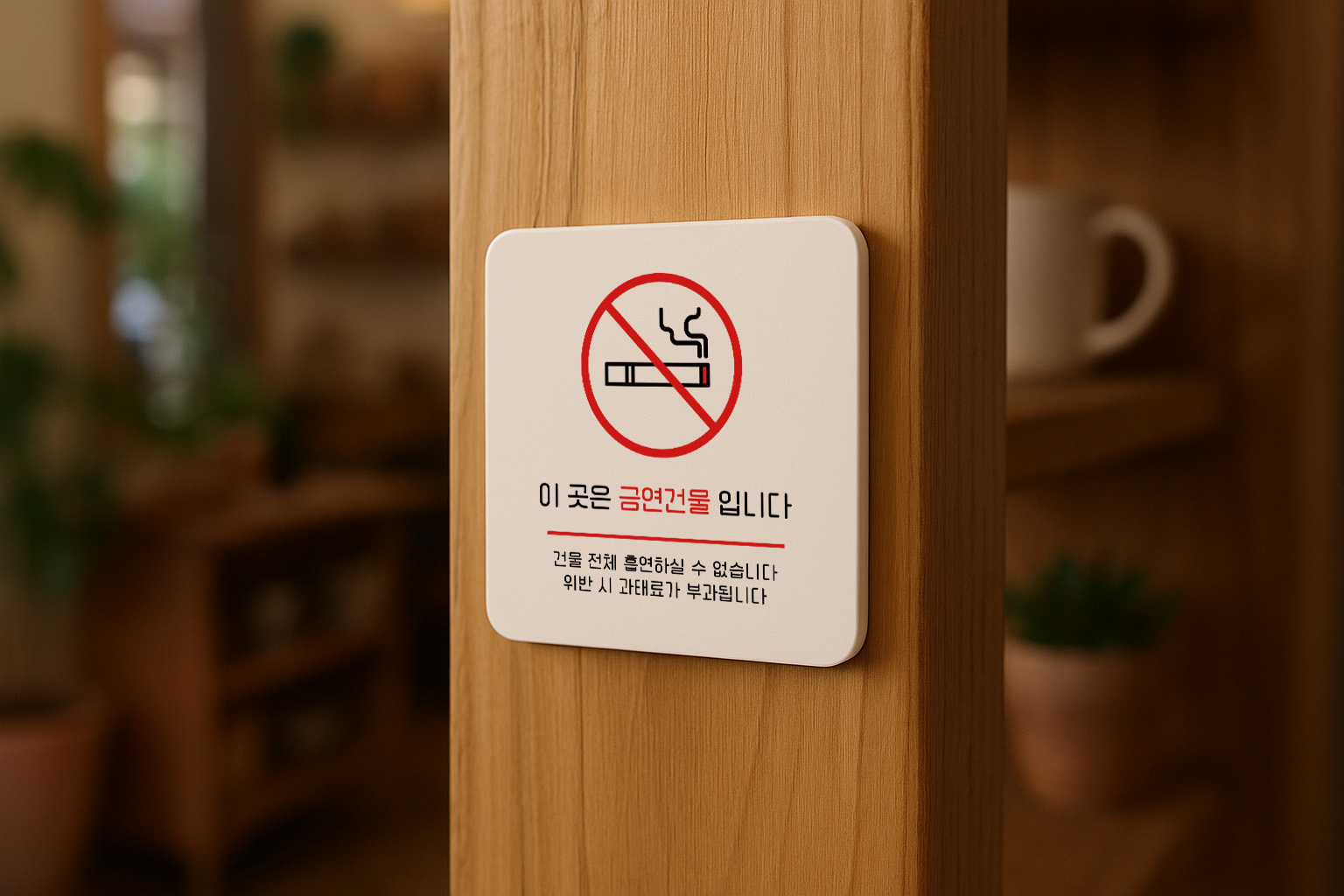 금연구역 흡연금지 출입구 금연 건물 매장 268 100x100 - 상세 이미지 3
