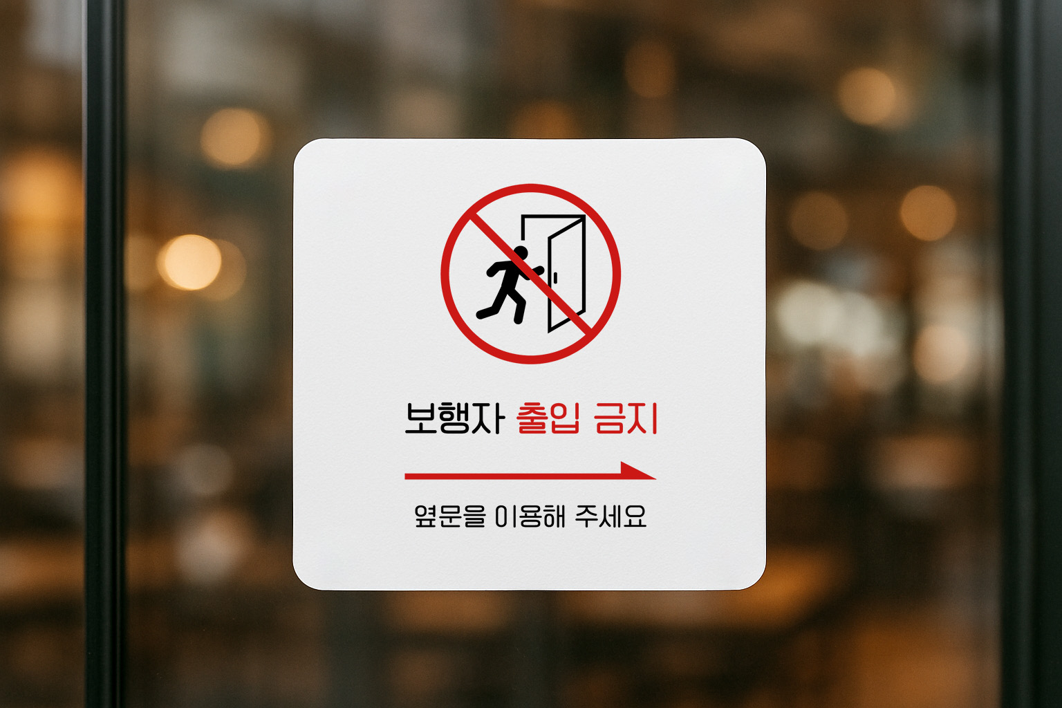 보행자 출입금지 안내판 출입통제 옆문 팻말 302 100x100 - 상품 이미지