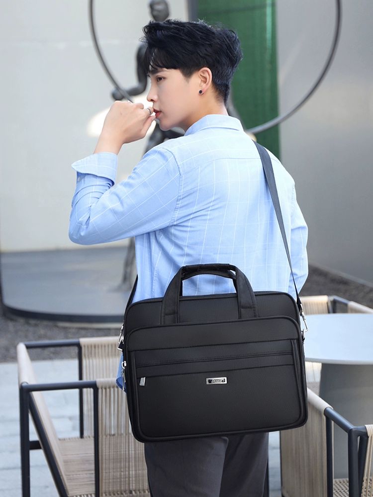 대용량 노트북가방 비즈니스 클래식 남성 옥스포드 여행용 블랙 048 16인치 - 상품 이미지