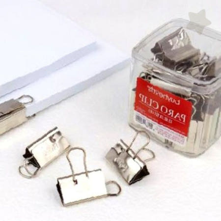 회사 업무용 투명통 금속집게 대용량세트 서류정리 문서고정핀 사무실정리용품