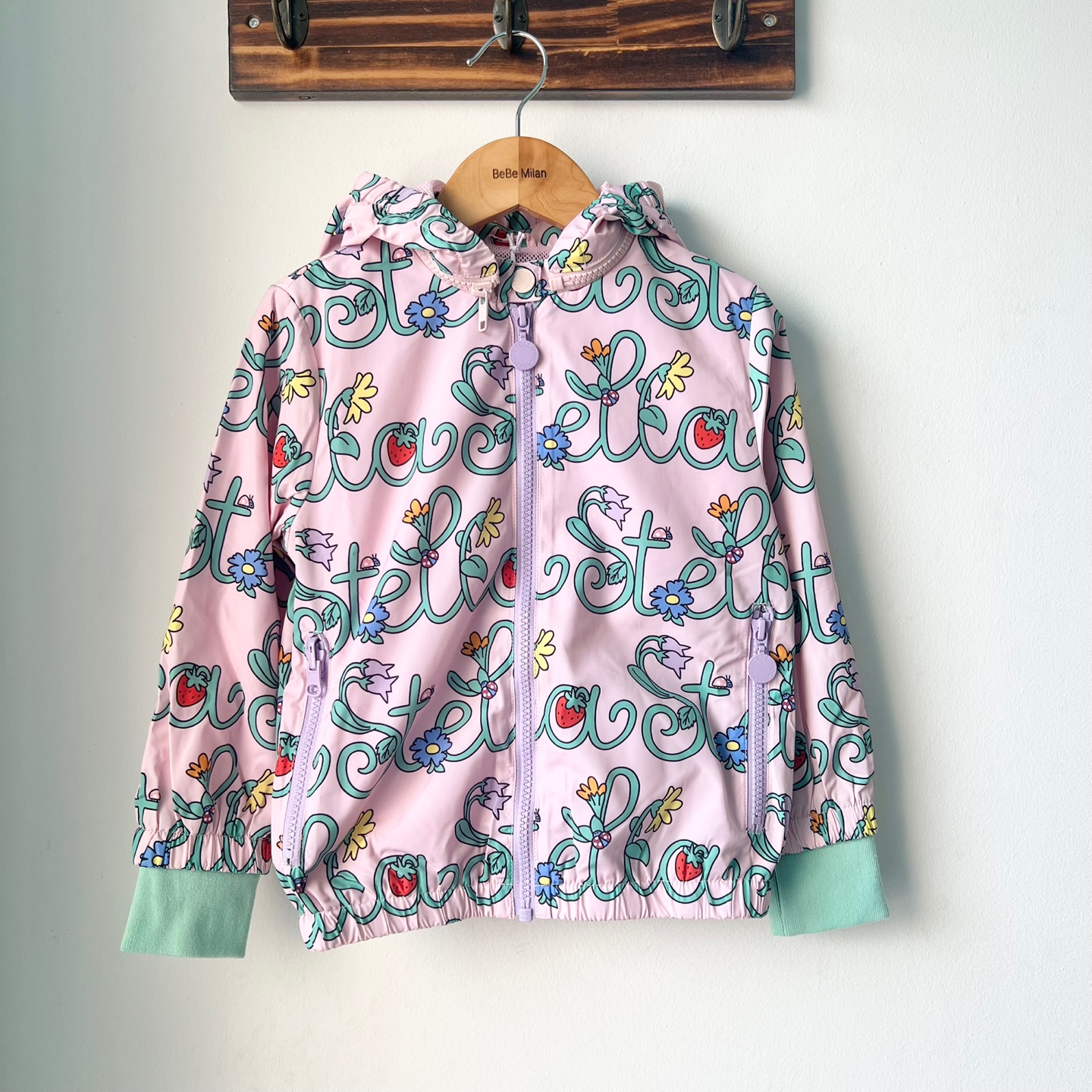 26SS 스텔라매카트니 키즈 Stella Vine 후드 바람막이 핑크 TY2A07Z3426 - 상품 이미지