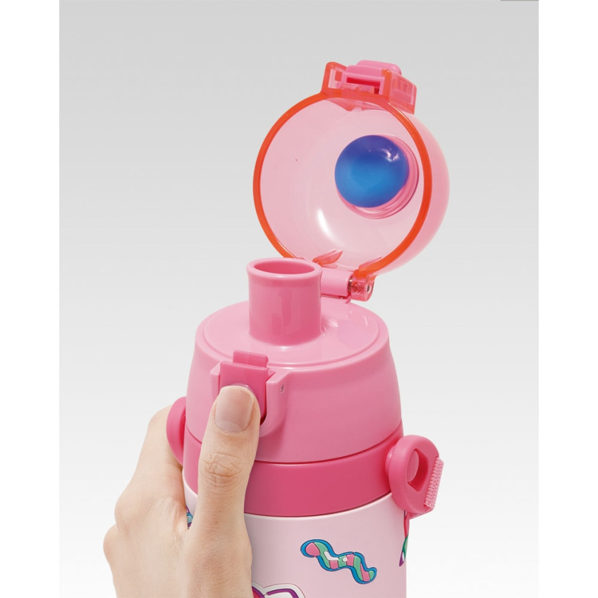 스케이터 산리오 헬로키티 캐릭터 3D 원푸쉬 보냉 스테인리스 다이렉트 보틀 480ml SDPV5 - 주방·식기 - 하카타몰