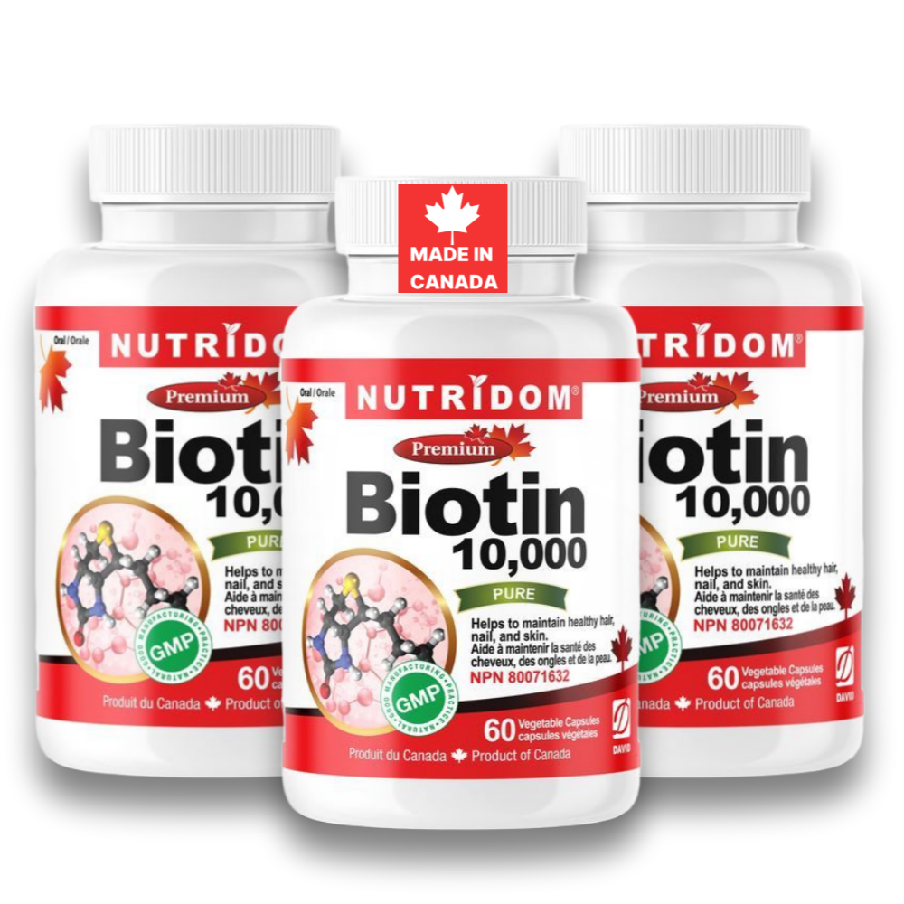 뉴트리돔 바이오틴 비오틴 고함량 단일성분 10000MCG 60캡슐, 3개 - 상품 이미지