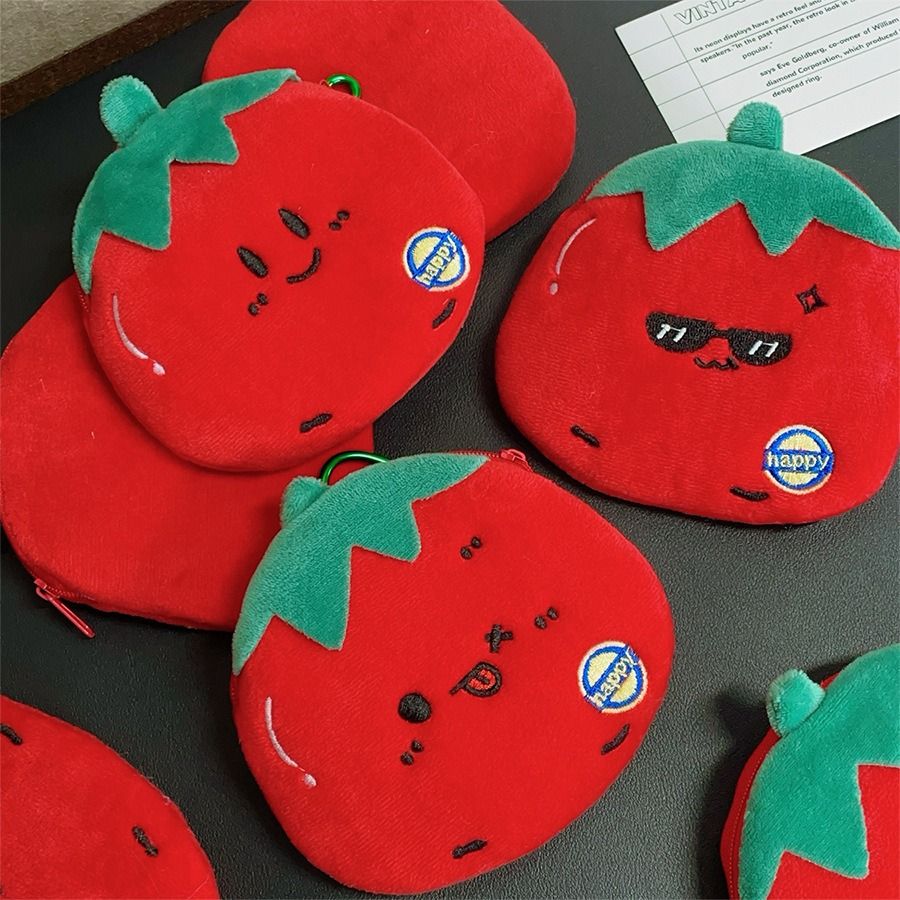 토마토 동전지갑 파우치 일본여행 엔화 용돈 지갑 케이스 홀더 키링 키홀더 백참 가꾸 백꾸 이미지 6
