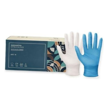 마라나타 청소장갑 마라나타 식품용 니트릴장갑 백색 청색 100매