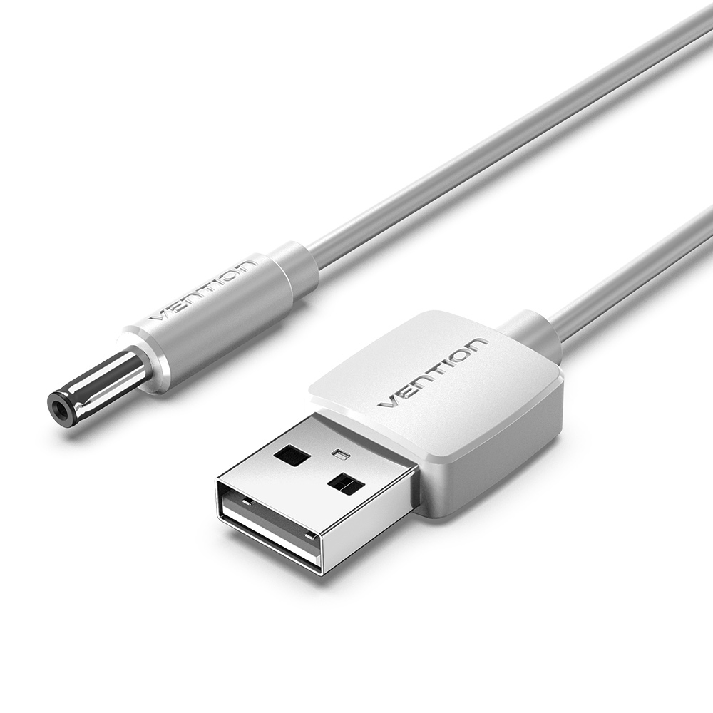 벤션 USB to DC 3.5mm 충전 전원 케이블 화이트 CEX 1.5m, 1개 - 상품 이미지