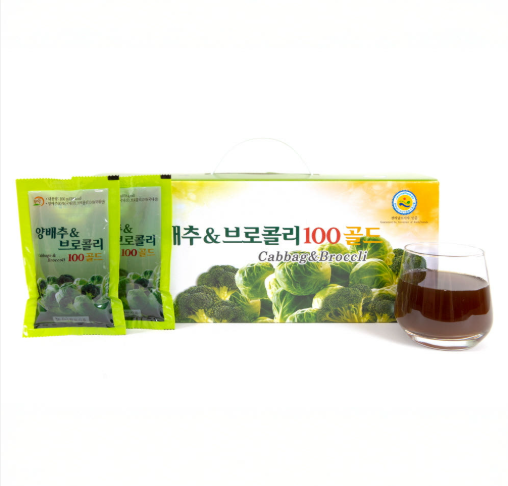 무안황토식품 100% 전남무안산 무첨가 양배추 브로콜리즙 100ml 30포, 1개 - 상품 이미지
