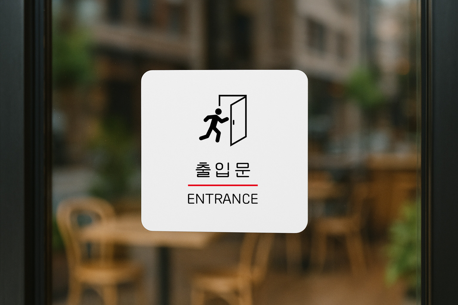 출입문 표지판 출입구 방향 유도 사인 290 100x100 - 상세 이미지 3