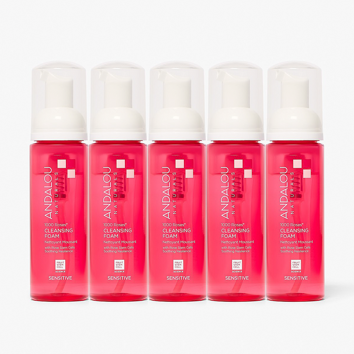 안달로우 천송이 로즈 민감성 피부 저자극 약산성 클렌징폼 163ml, 5개 - 상품 이미지