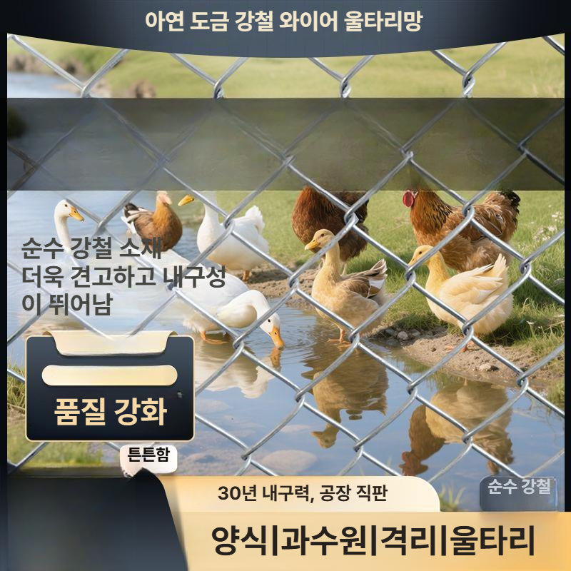 아연도금 철조망 축사 동물 능형망 메쉬 울타리 가설 그물망 안전 - 상세 이미지 2
