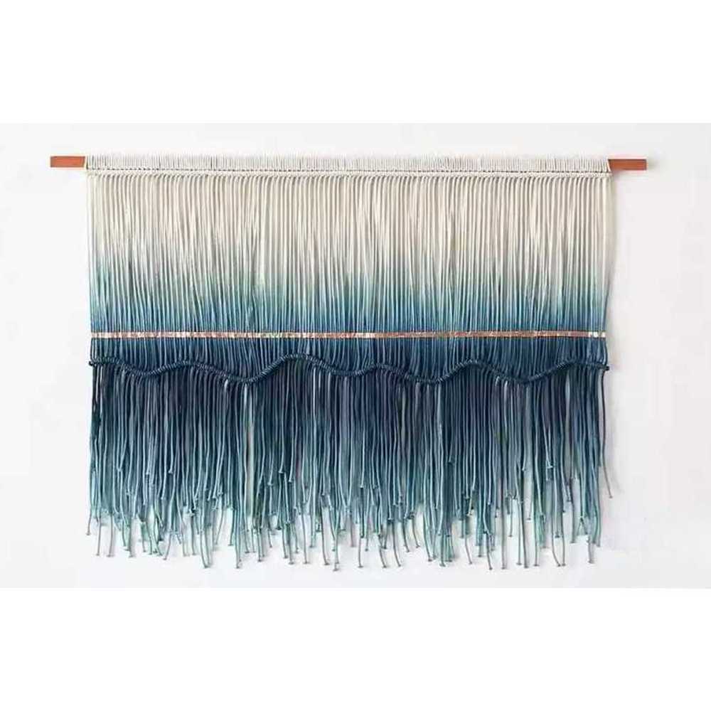 마크라메 커튼 벽 태피스트리 행잉 데코 그라데이션 130x55cm 오렌지 - 상품 이미지