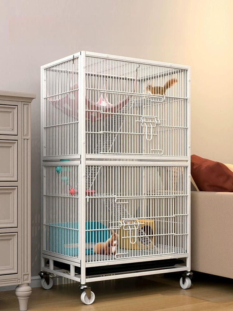 다람쥐집 슈가글라이더 케이지 대형 햄스터 사육장 메인 이미지 높이 확장 61 41x107cm - 상품 이미지