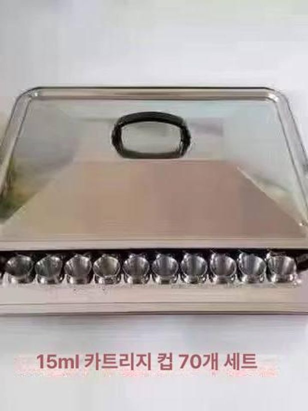 성찬기 세트 기독교 성례용품 교회 성례용 스테인리스 40구 접시+40개 스틸 컵 - 상세 이미지 3