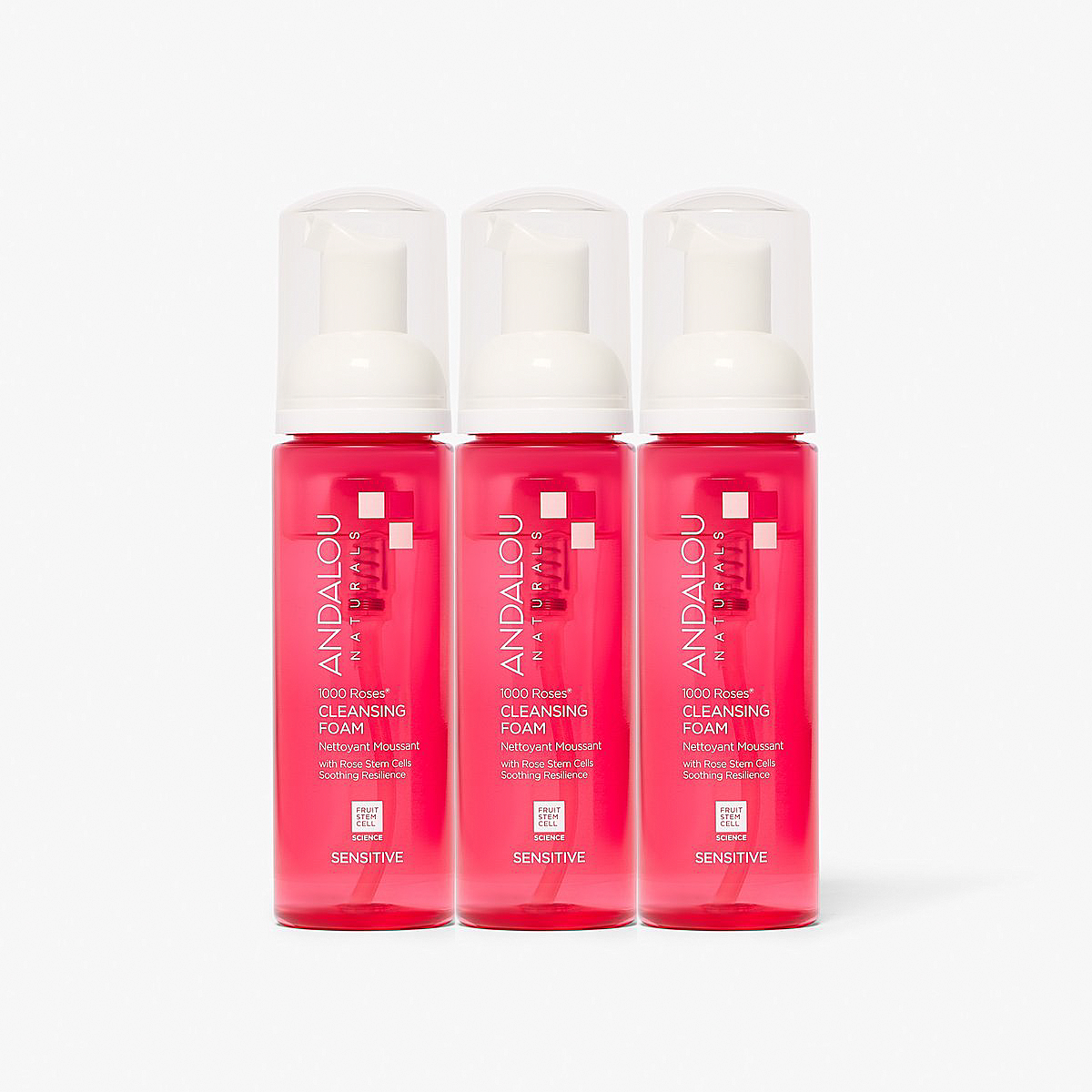 안달로우 천송이 로즈 민감성 피부 저자극 약산성 클렌징폼 163ml, 3개 - 상품 이미지