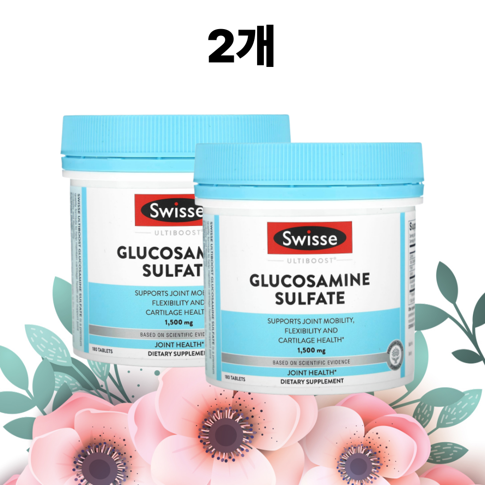스위스 글루코사민 설페이트 1500mg Sulfate 180정, 2개 - 상품 이미지