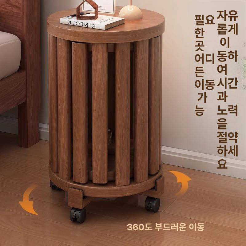 스툴의자 4in1 폴딩 바퀴 월넛우드 결합형 간이 모조 원목 4-in-1 로즈우드 바퀴 포함 B - 상세 이미지 3