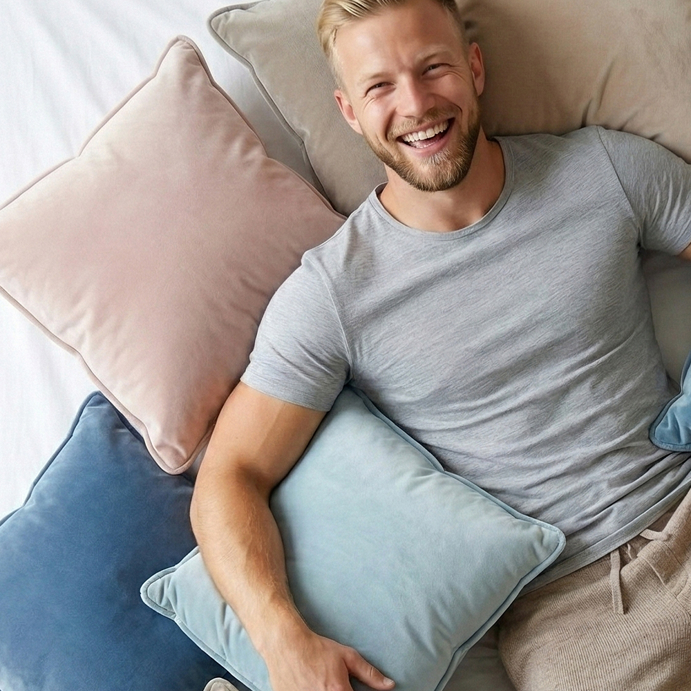 디자이너 무지 벨벳 쇼파쿠션 북유럽 쿠션커버 스타일K 320스틸블루, 50x50cm