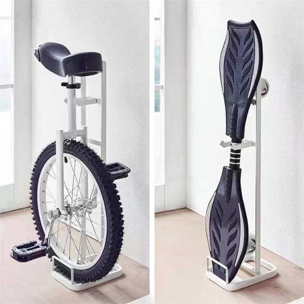 킥보드거치대 보관 정리대 외발자전거 수납 튼튼한 스틸 철제 모던 디자인 현관 실내 바닥 - 상세 이미지 2