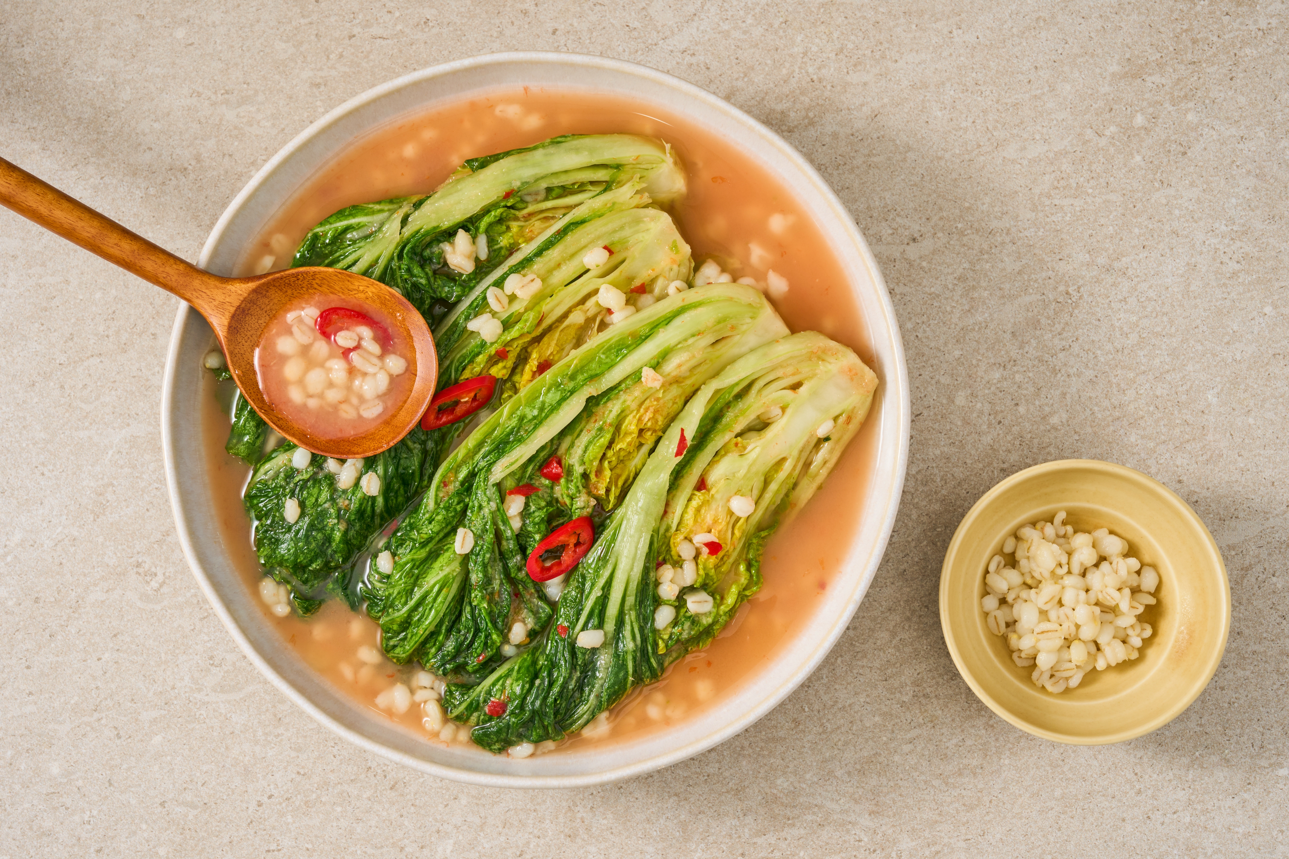 한백김치 제주 보리김치 물 김치 1kg, 1개 - 상품 이미지