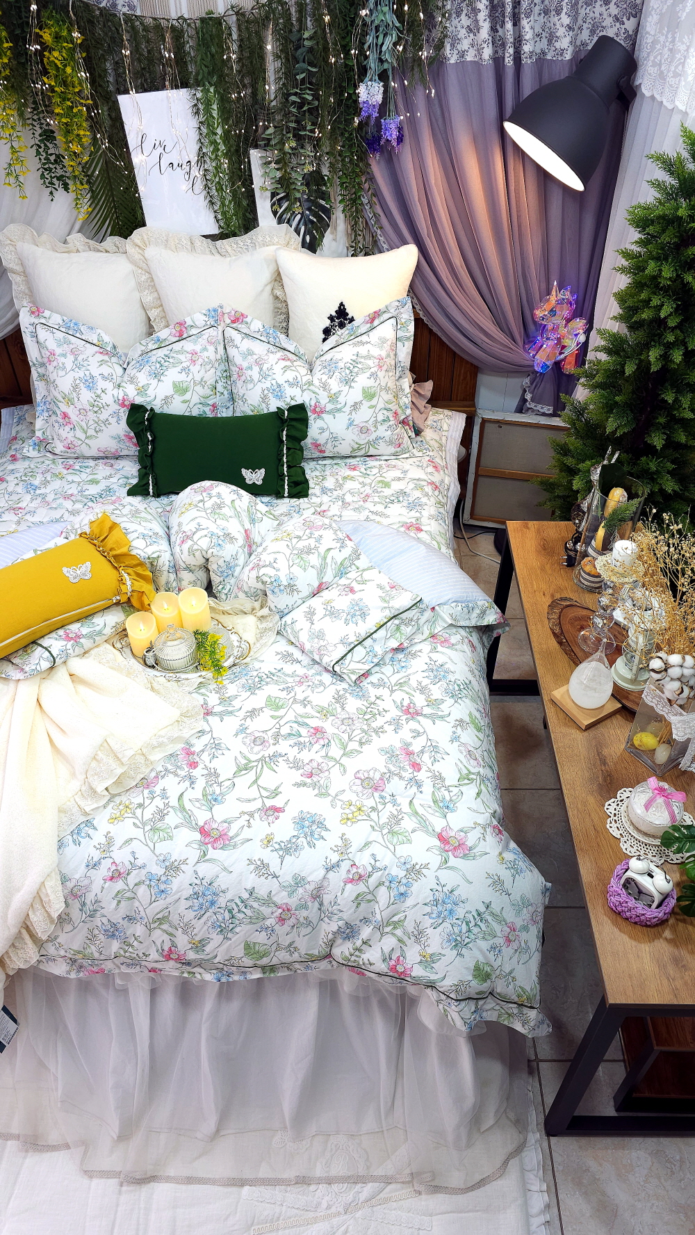 플라워침구세트 신혼이불 호텔 라지킹이불 세트 사계절 침구류