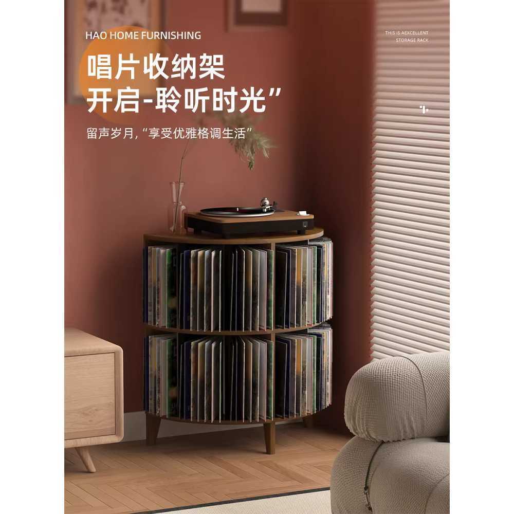 LP 수납장 원목 레코드 장식장 보관함 턴테이블 선반 - 상세 이미지 3