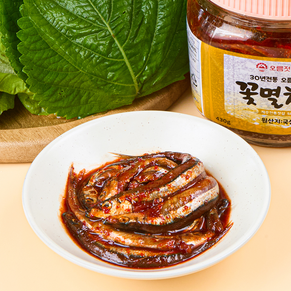 제주젓갈 꽃멸치양념젓 200g 자리돔쌈젓 한치젓갈 - 상품 이미지