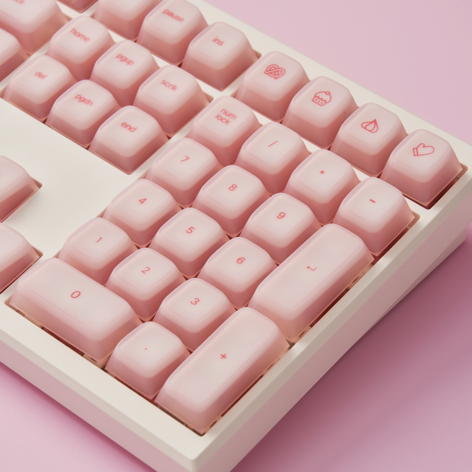 페블온 멜로지 실리콘 한글 키캡 로즈 제품 이미지