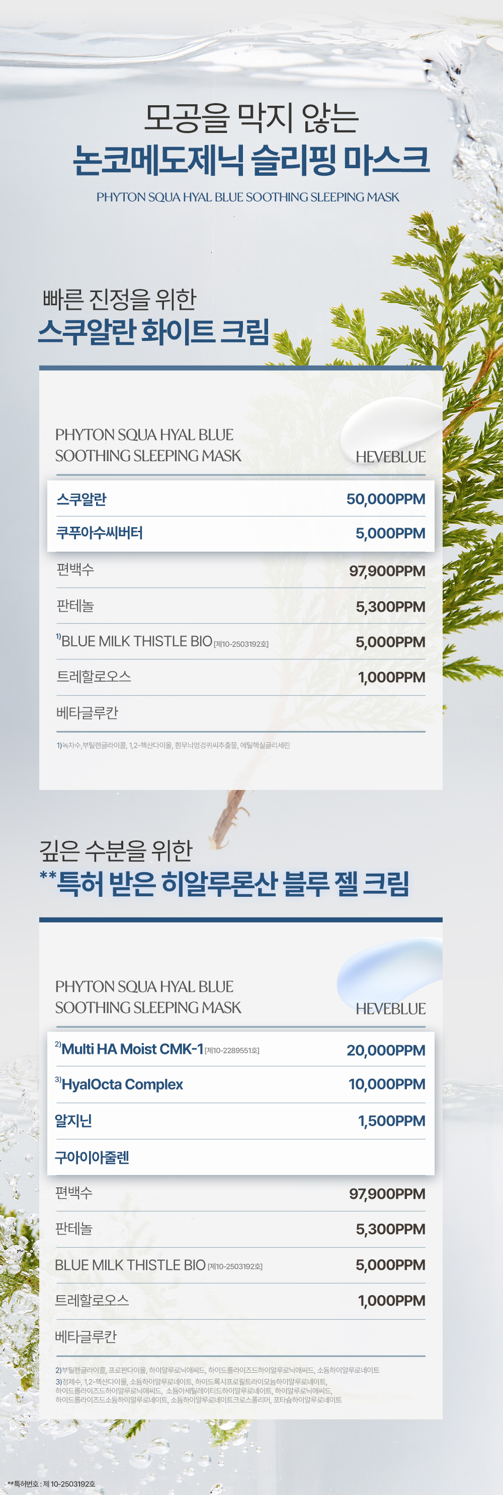 korean phyton squalane blue sleeping mask