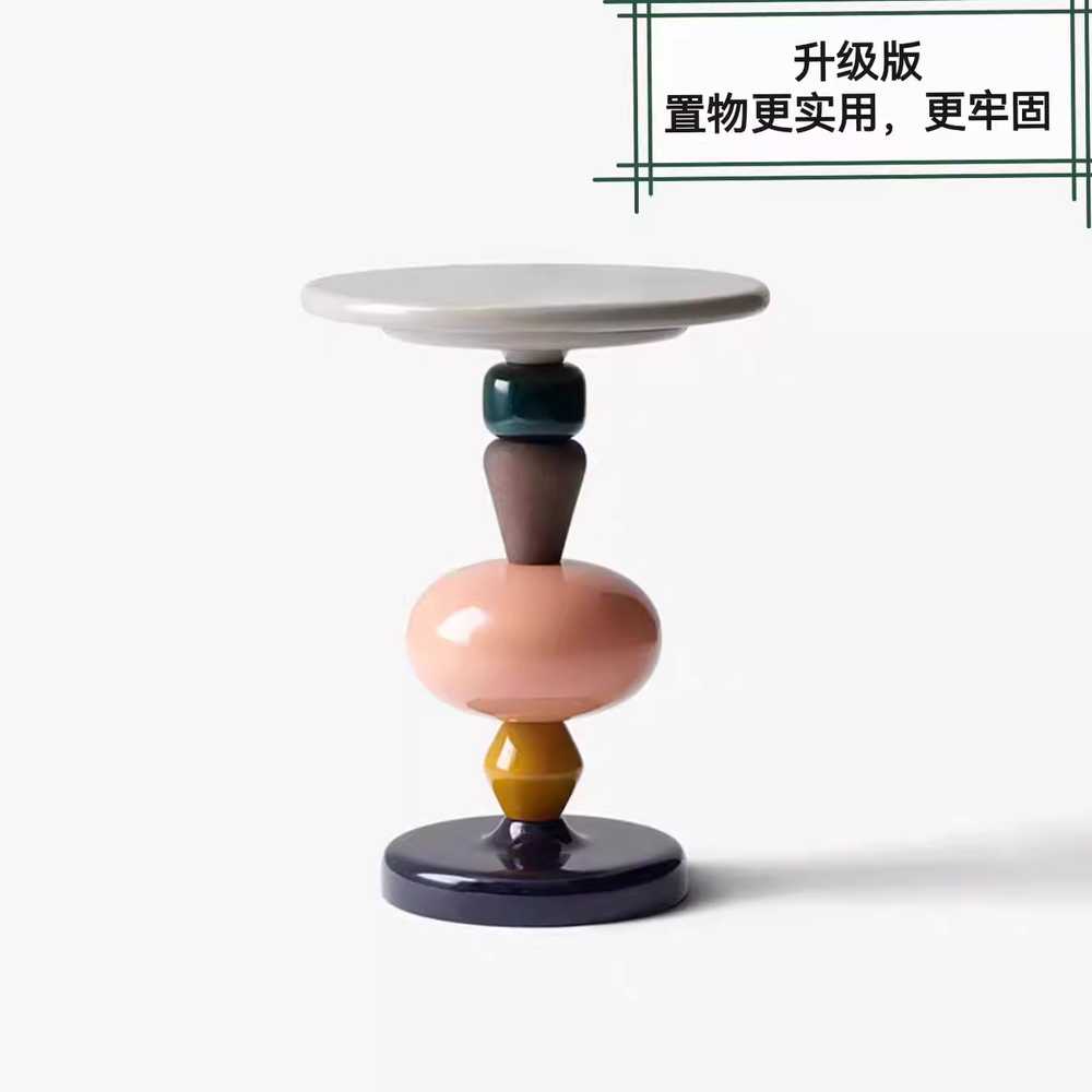 사이드테이블 비스포크 슬림 오렌지 창고정리 복고풍 45x69cm 컬러 원목 - 상세 이미지 5