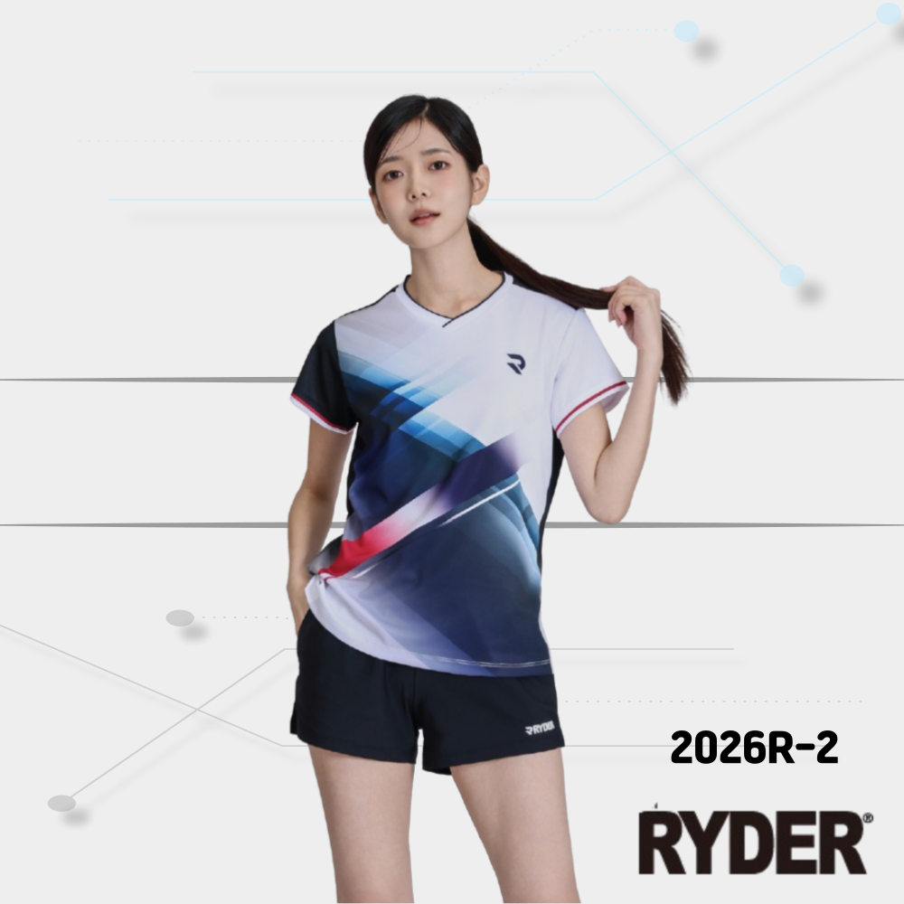 라이더 배드민턴 티셔츠 의류 경기복 배드민턴복 2026 컬렉션 2026R-1 민턴로그 - 상세 이미지 3