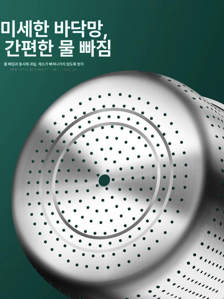 가정용 야채 탈수기 수동 물짜기 샐러드 스텐 신형 - 상세 이미지 3