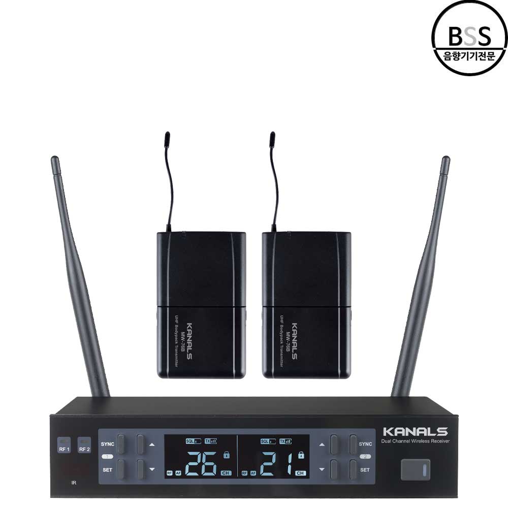카날스 무선마이크 MW-620 2채널 교회 강의 공연 보컬 노래방 행사 학교 KANALS - 상세 이미지 3