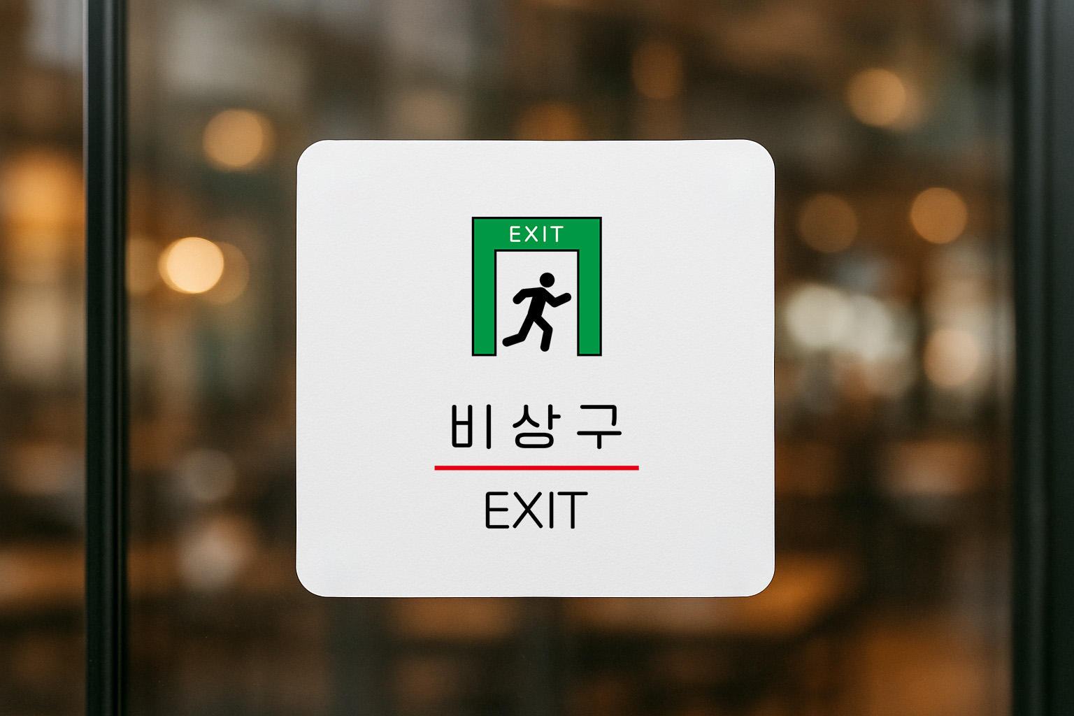 비상구 EXIT 안내판 출구 도어 사인 294 100x100 - 상품 이미지