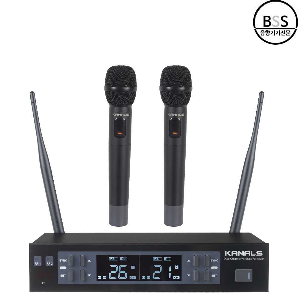 카날스 무선마이크 MW-620 2채널 교회 강의 공연 보컬 노래방 행사 학교 KANALS - 상품 이미지