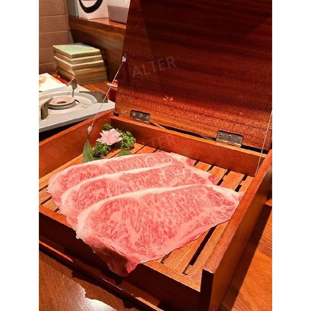 스시 네타 상자 초밥 식기 나무 뚜껑 유리 박스 플레이트 사이프러스 - 상세 이미지 4