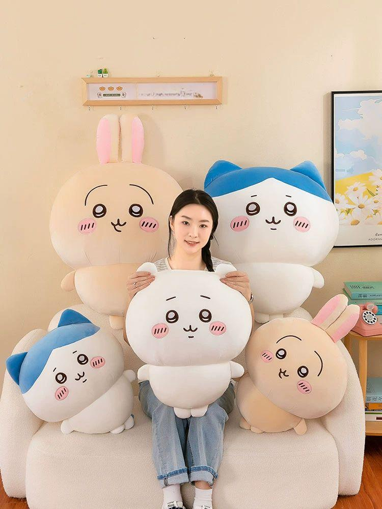 치이카와 쿠션 베게 방석 대형 소파 침대 거실 대형 선물 우사기 60cm - 상품 이미지