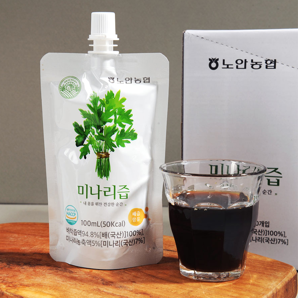 [억수로상회] 배즙을 넣어 맛있는 미나리즙 (간편 스파우트포장) 100mlX20포 이미지 6