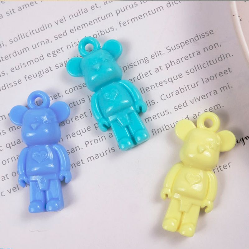 파스텔 베어브릭 팬던트 곰돌이 베어 하리보 펜던트 아크릴 키링 꾸미기 만들기 DIY 재료 부자재 - 상세 이미지 2
