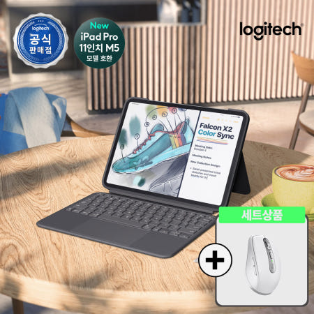 로지텍 로지텍코리아 콤보터치 ipad Pro 11+MX anywhere 3s맥용 마우스 세트