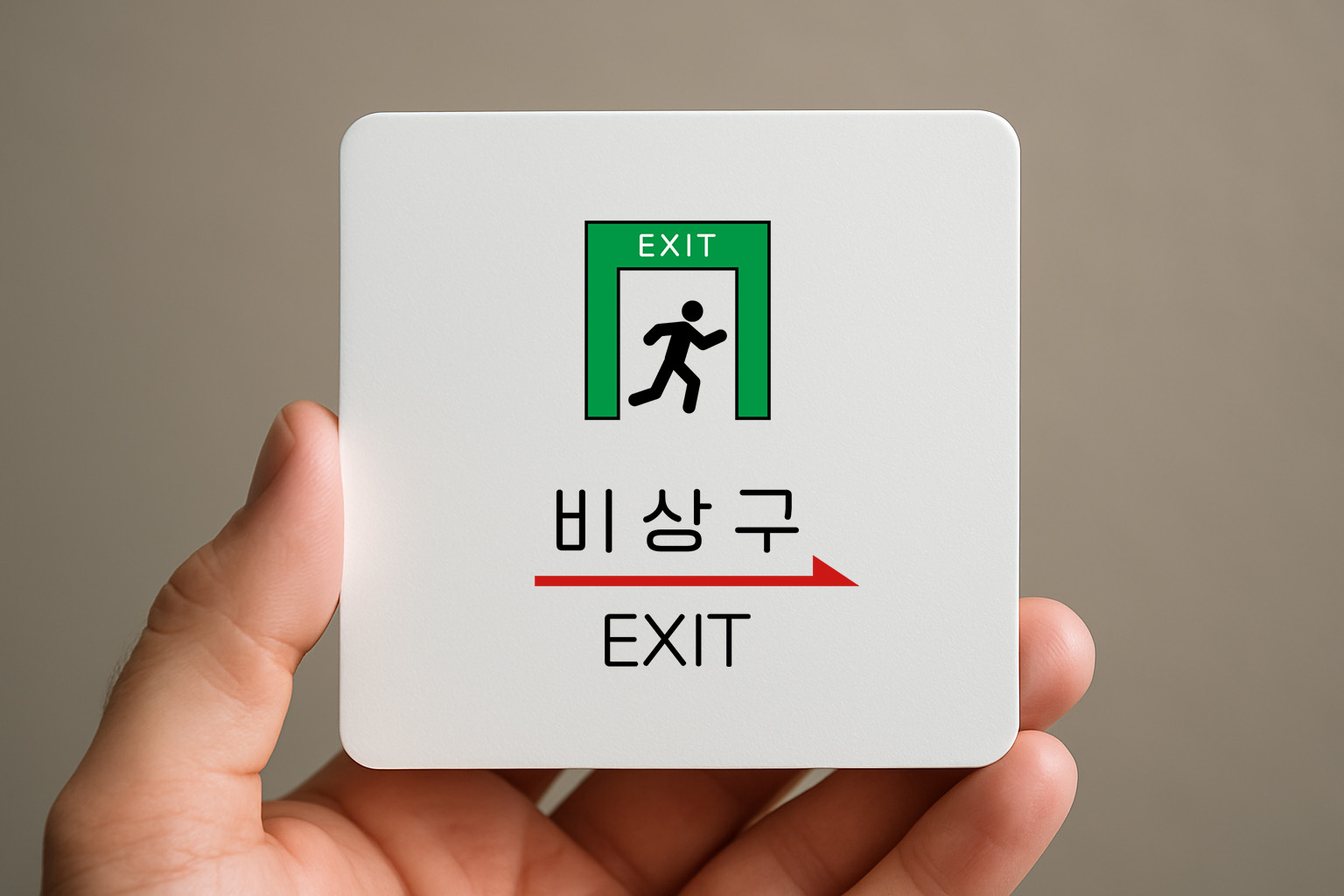 비상구 EXIT 안내판 출구 방향 유도 296 100x100 - 상품 이미지
