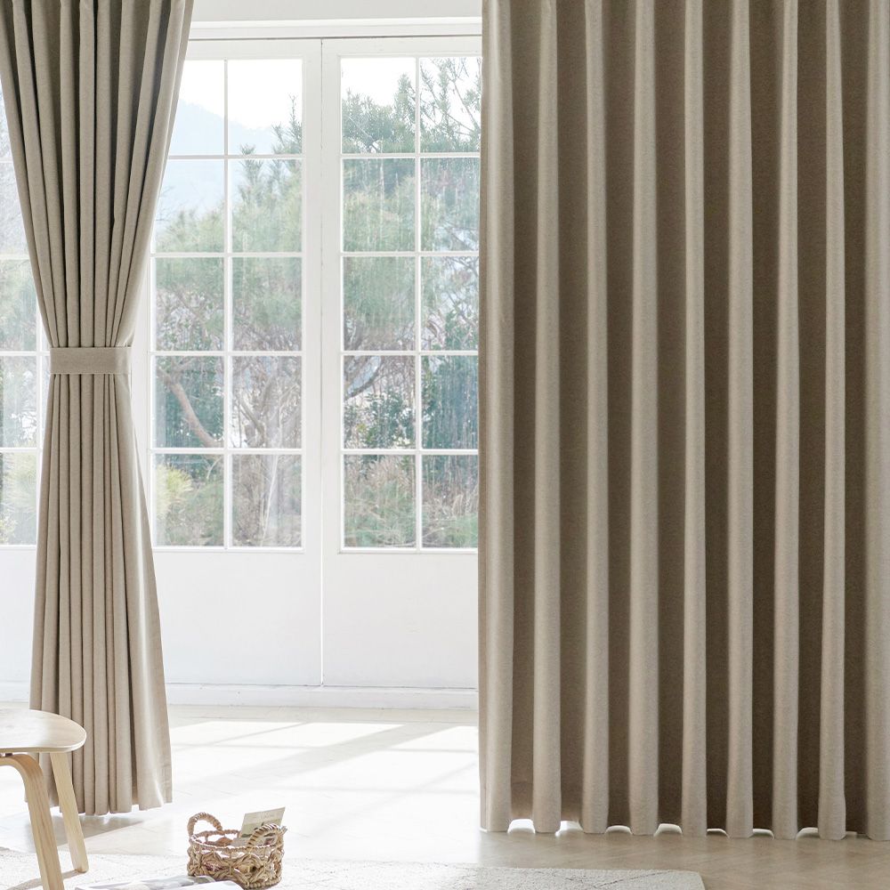 뷰하우스 스위트코트니 더블레이어 100% 암막커튼 아일렛형 방한 방풍 거실 안방