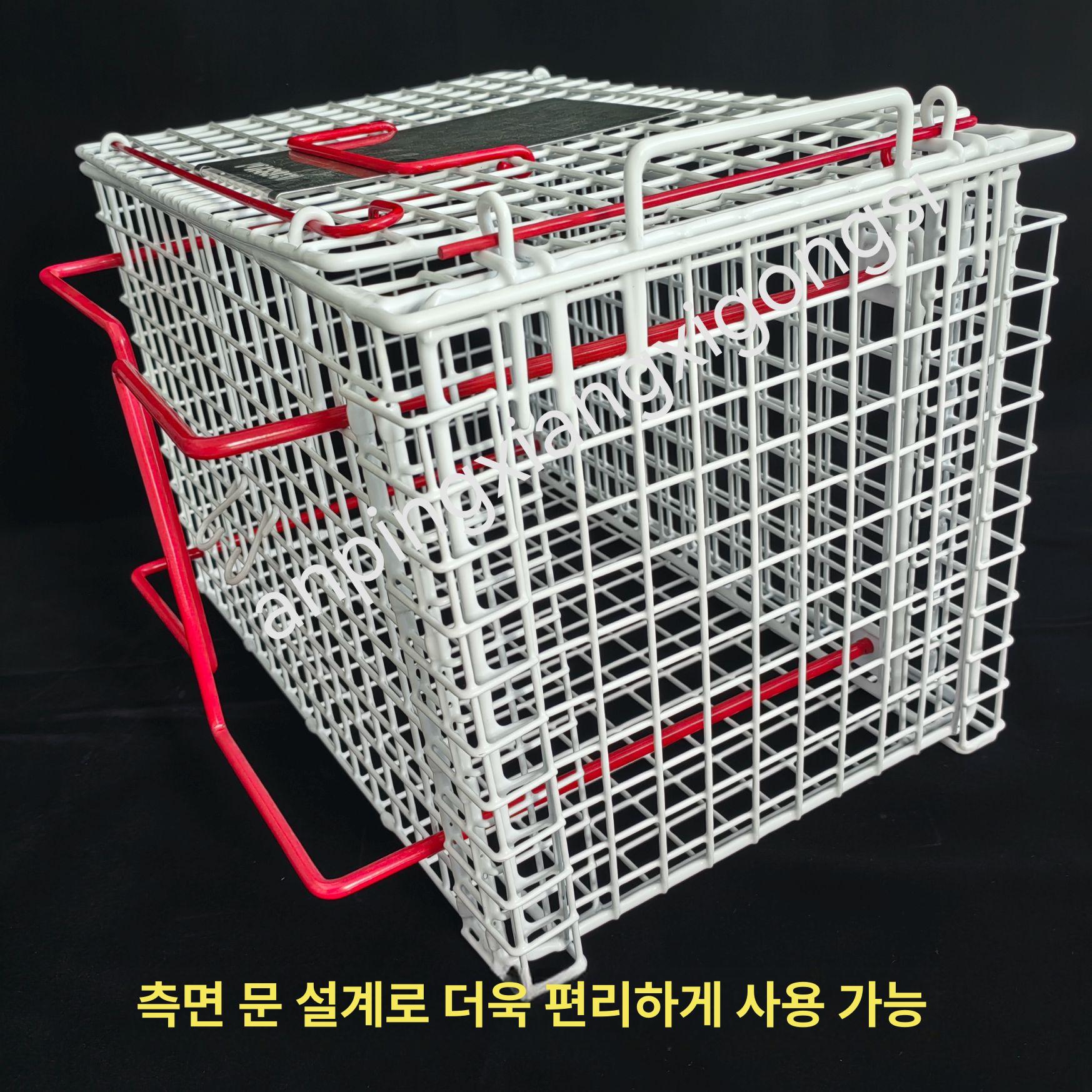 고양이 주사 케이지 동물병원 구조 포획틀 이동장 소형견 상품 철제 함정 접이식 강아지 - 상세 이미지 3