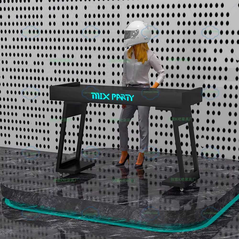 DJ 테이블 공연장 믹싱 파티 디제잉 컨트롤러 받침대 120x60x90cm A타입 블랙 이미지 7