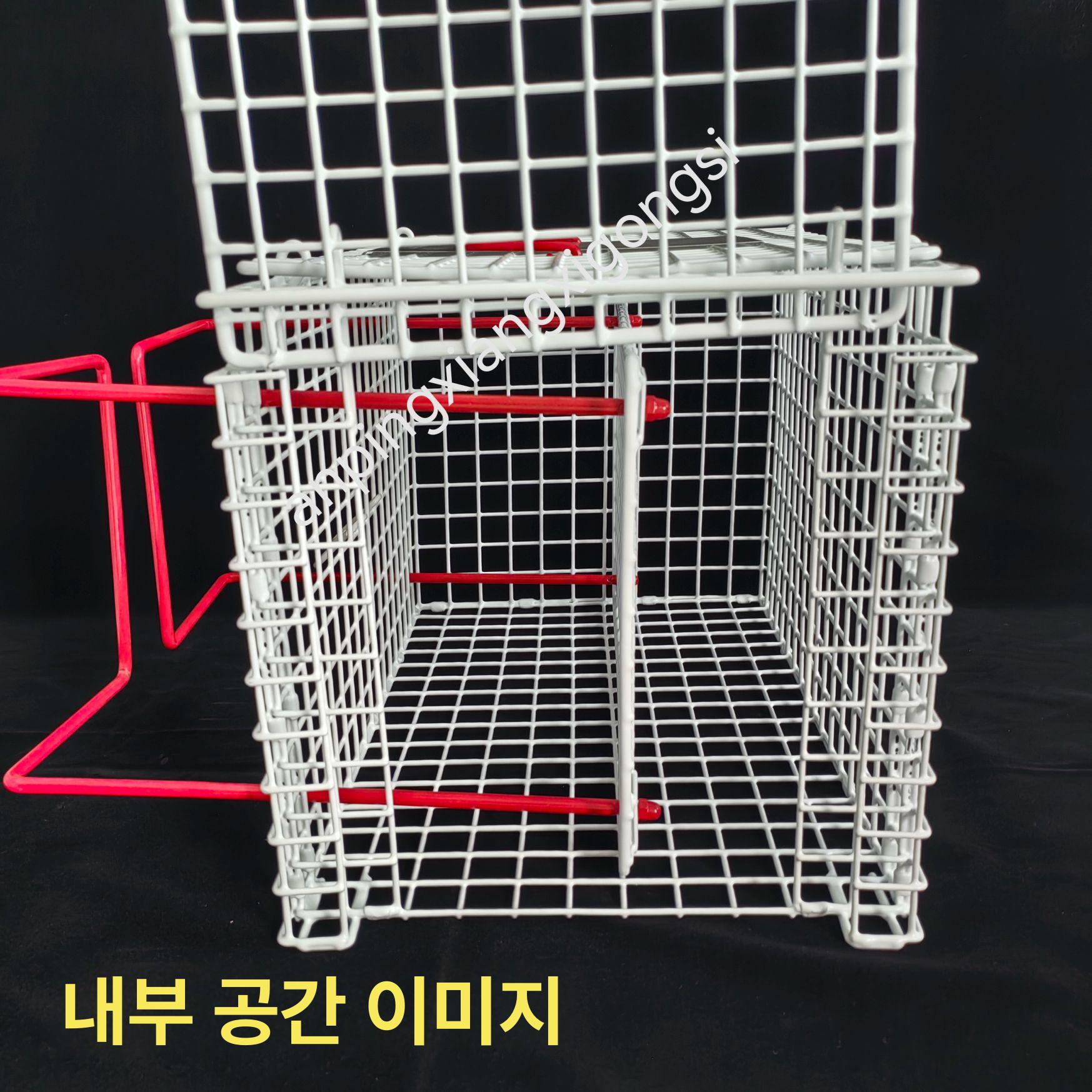고양이 주사 케이지 동물병원 구조 포획틀 이동장 소형견 상품 철제 함정 접이식 강아지 - 상세 이미지 4