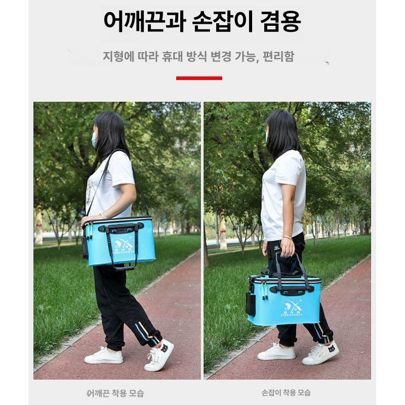 낚시태클박스 산소펌프 캐리어 도구 가방 30cm 손잡이 없음 블루 한정1개 - 상세 이미지 3