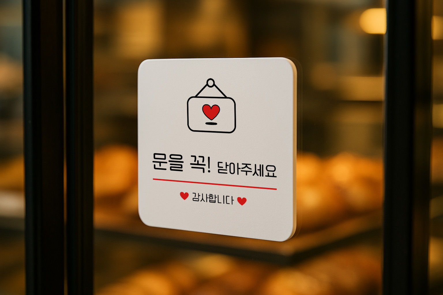 문닫아주세요 안내판 사무실 매장 도어사인 307 100x100 - 상세 이미지 3