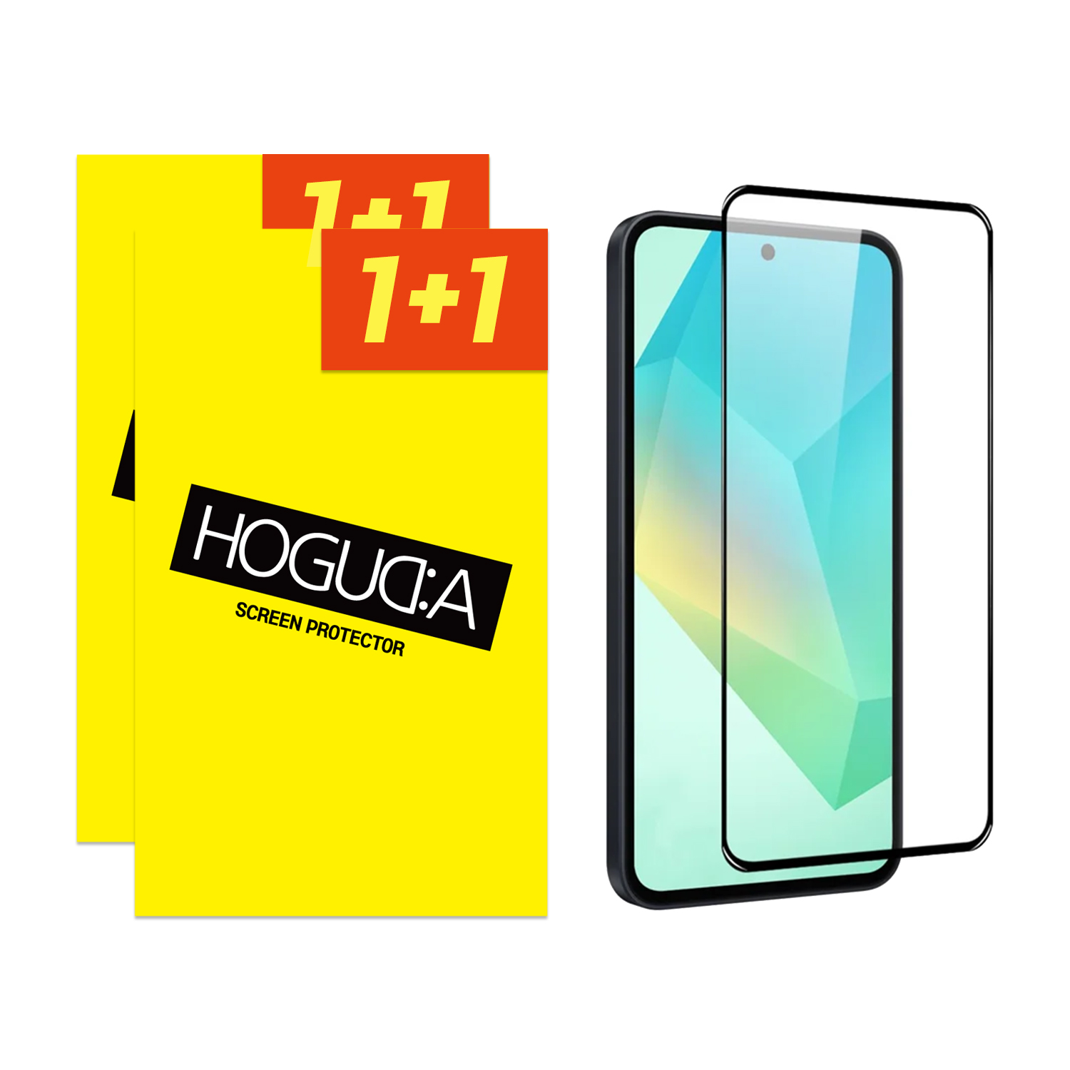지문인식 투명 방탄 강화유리 액정보호 필름 갤럭시A57 퀀텀7, 2매입 - 상품 이미지
